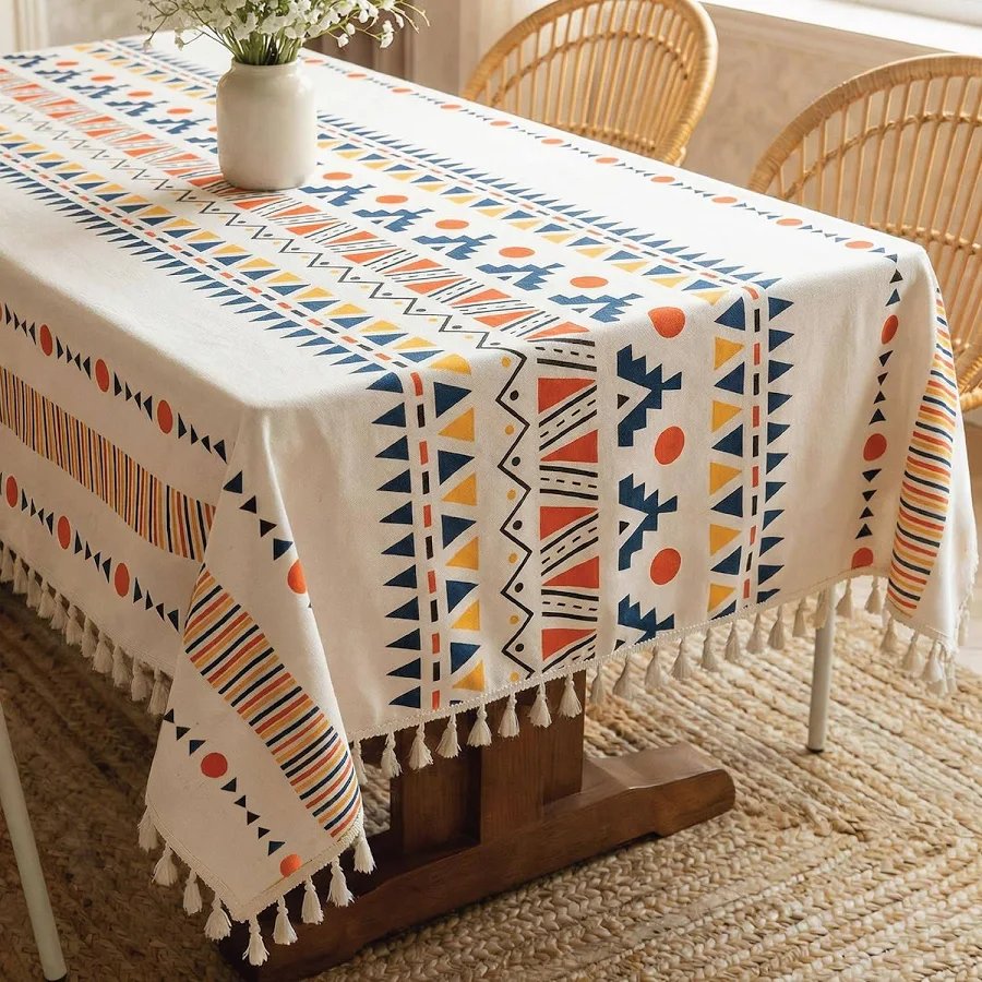 cotton table cover - Purple Leaf Creation