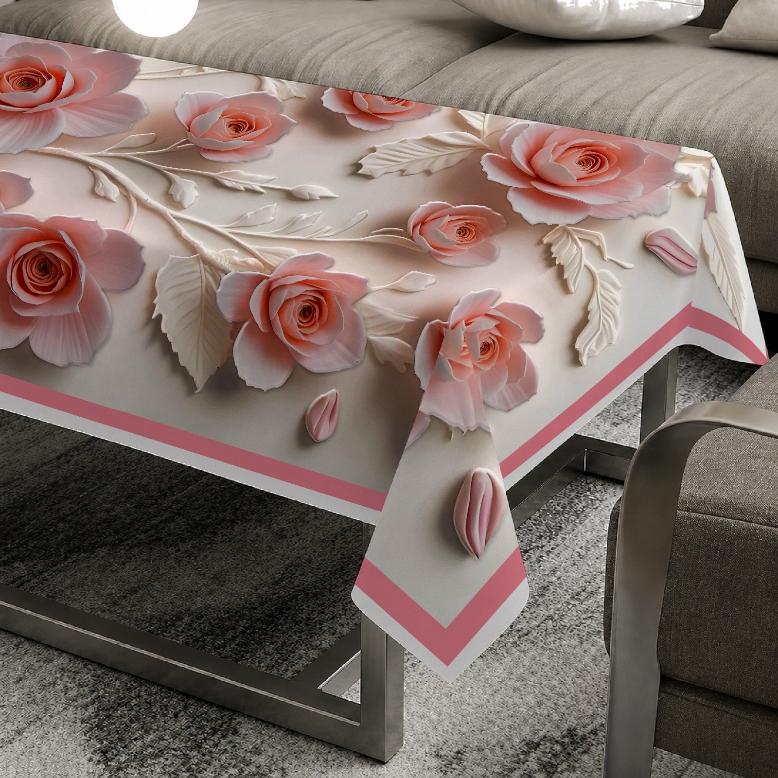 Pink Rose Center table cover image 2