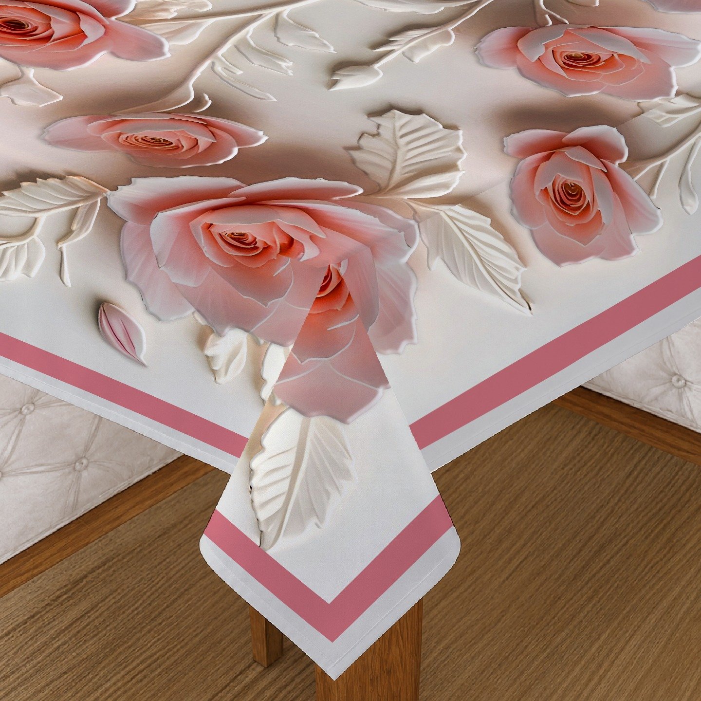 Pink Rose Center table cover image 3