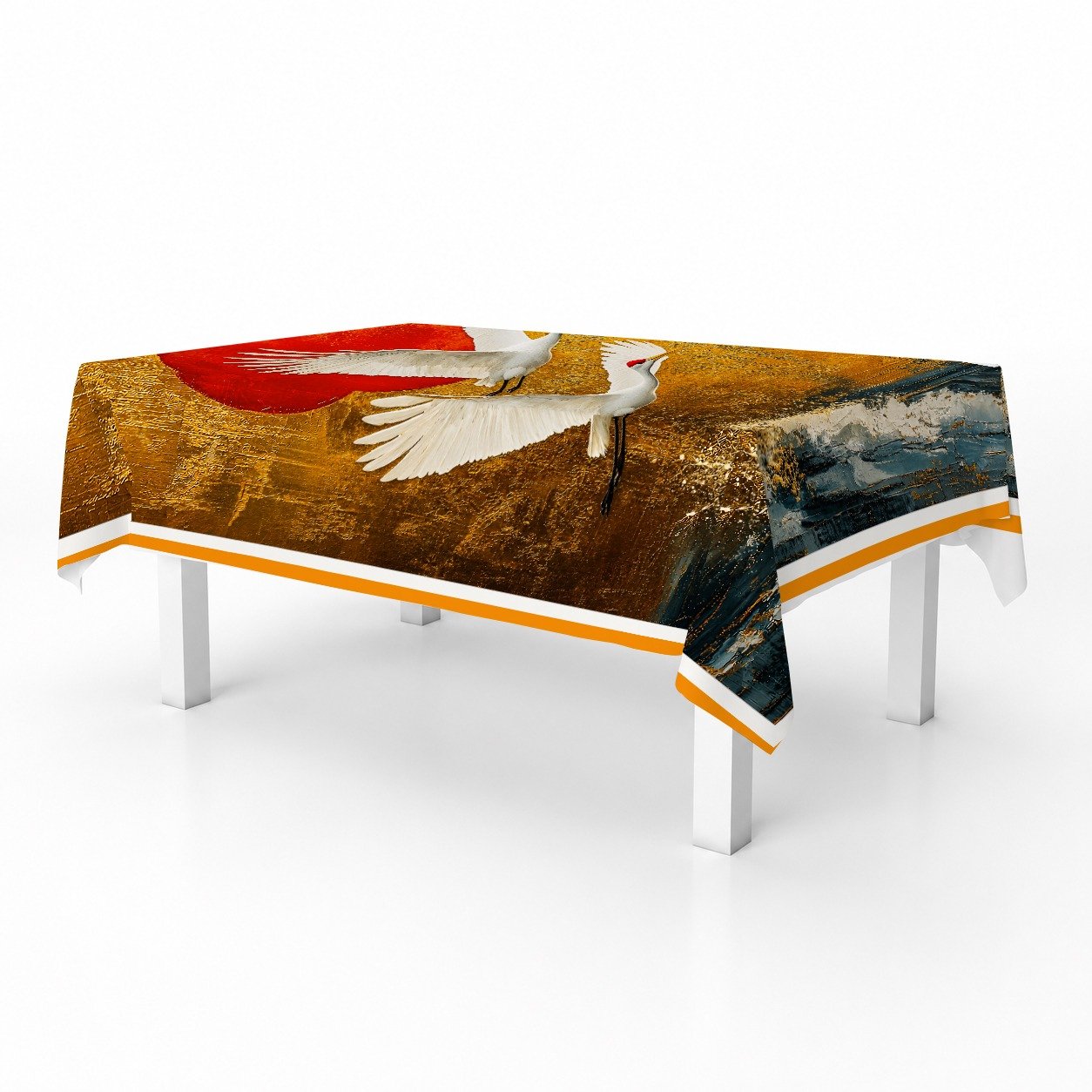 Table cover flying birds image 1