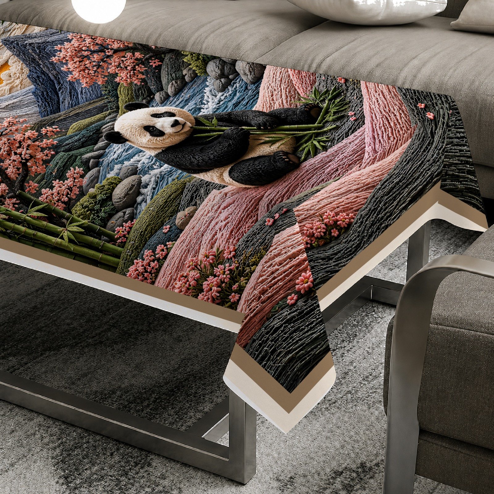 table cover design panda image 2