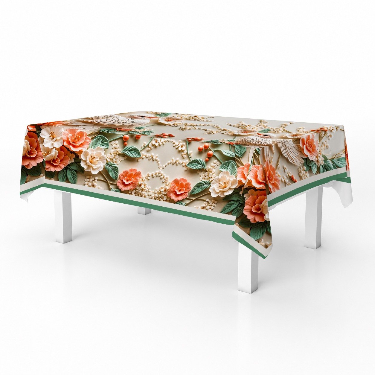table cover birds image 1
