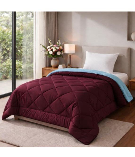 comforter maroon gray image 2