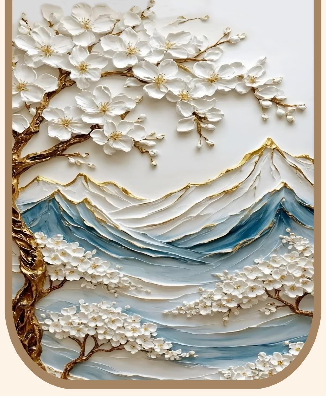 sofa cover white  mountain ranges image 1