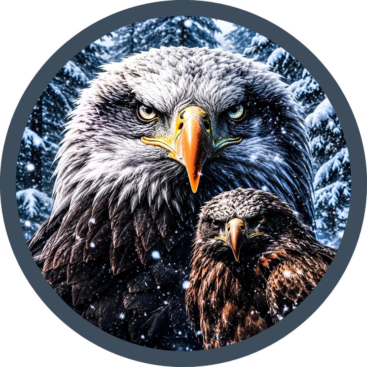Round Table cover  design eagle image 1