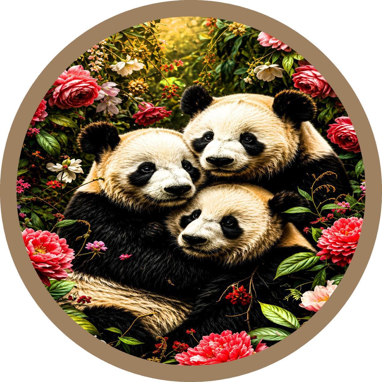 Round Table cover design pandas image 1
