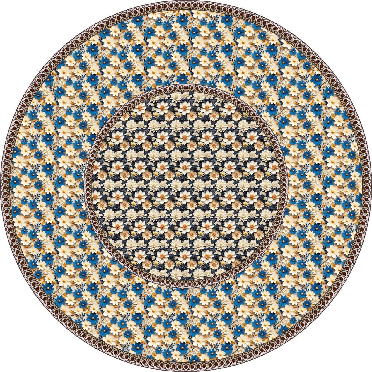 Round Table cover  design small flowers image 1