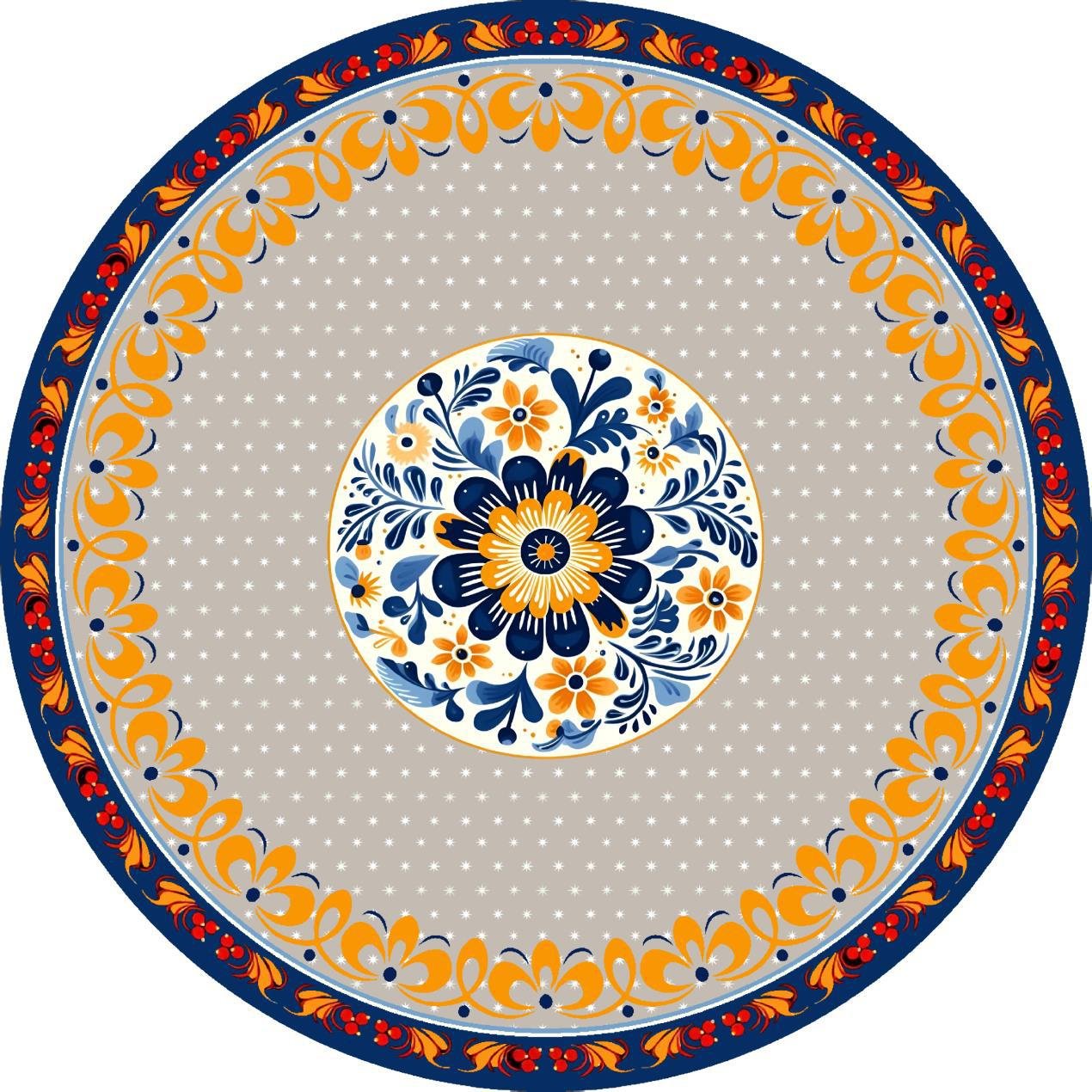Round Table cover  design  Medallion design image 1