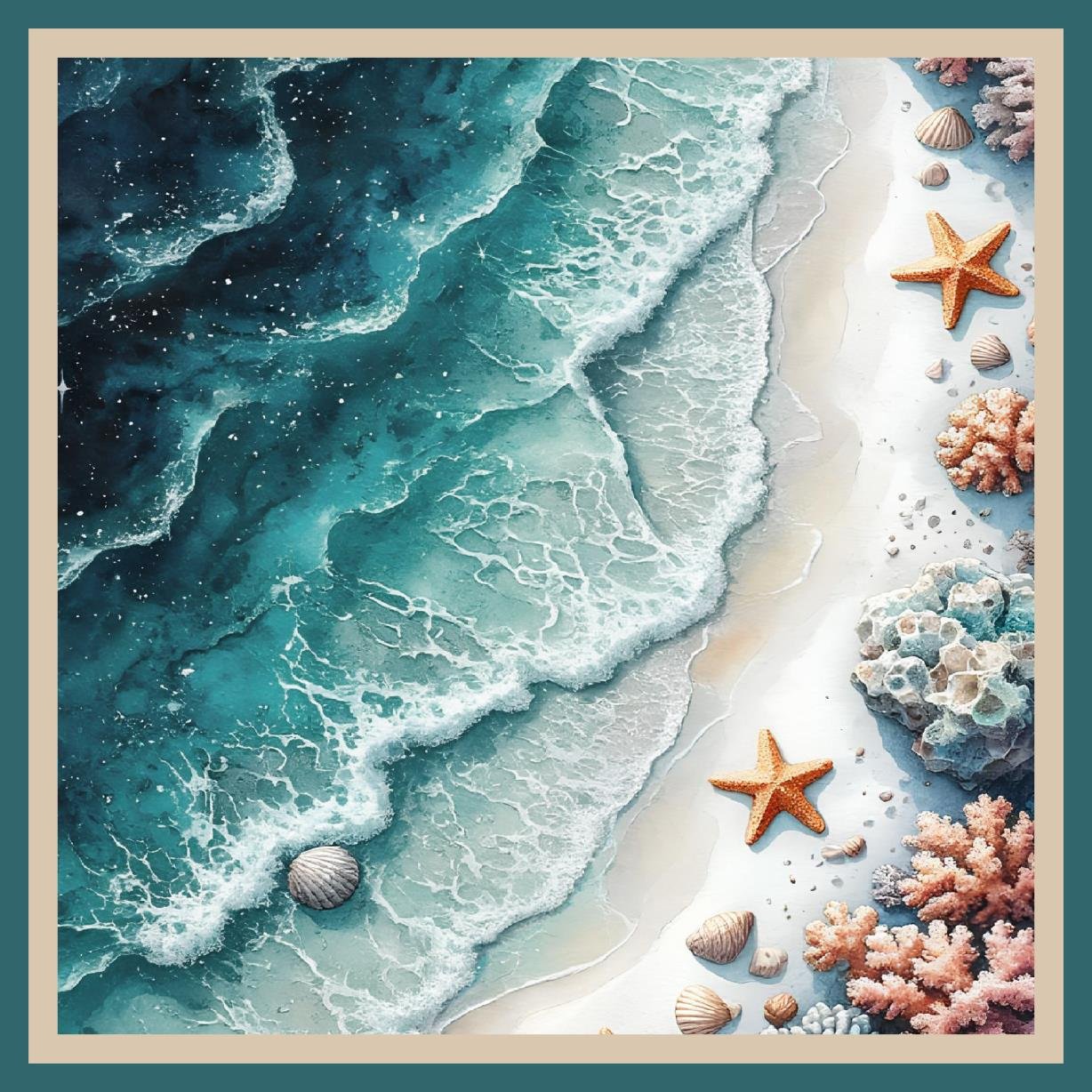 cusion cover design beach view image 1