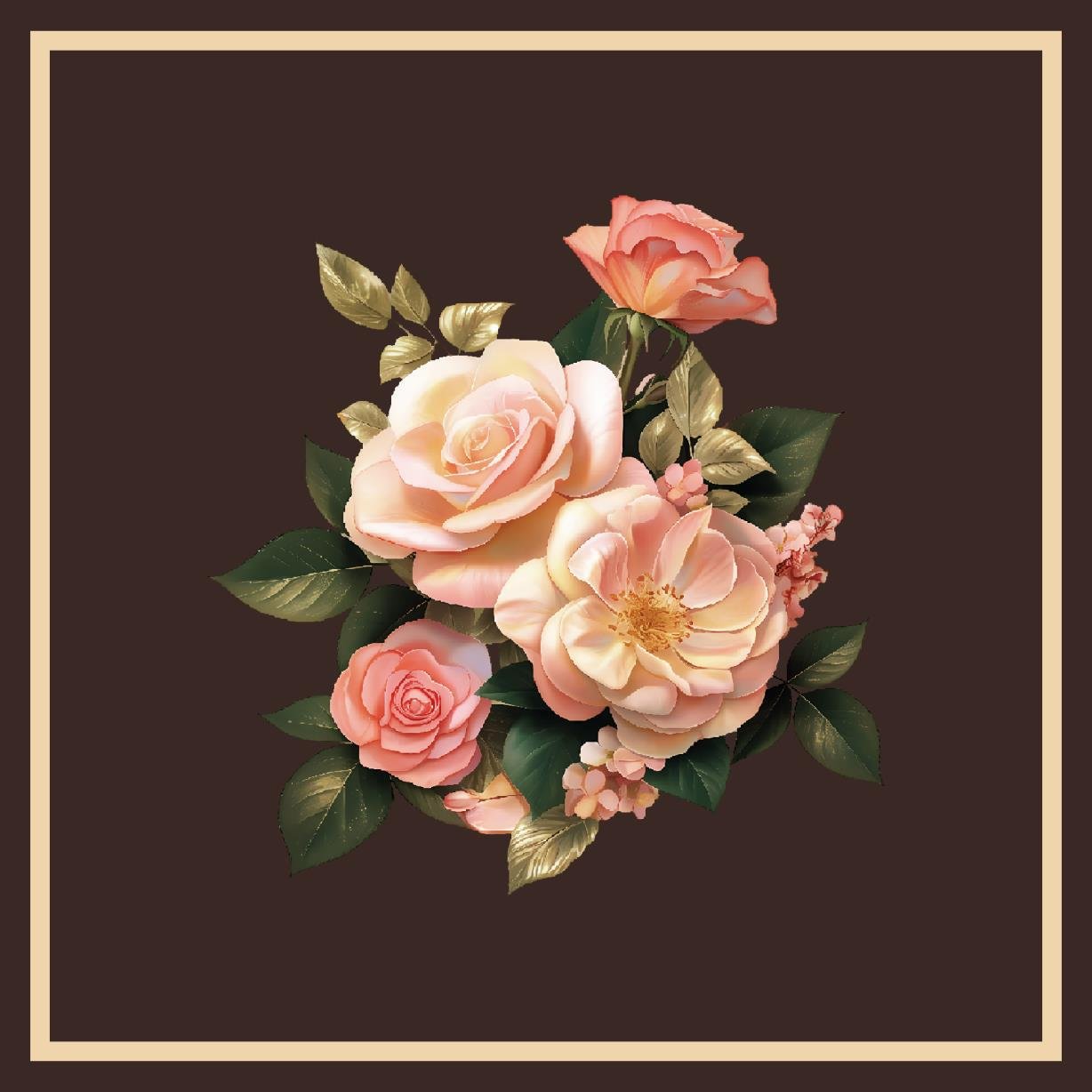 cusion cover design roses bouquet image 1