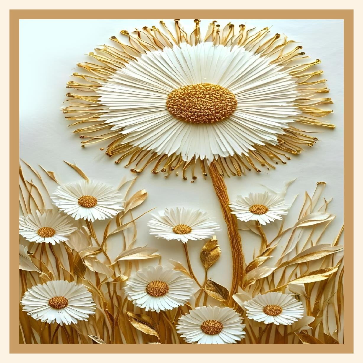 cusion cover design daisies image 1