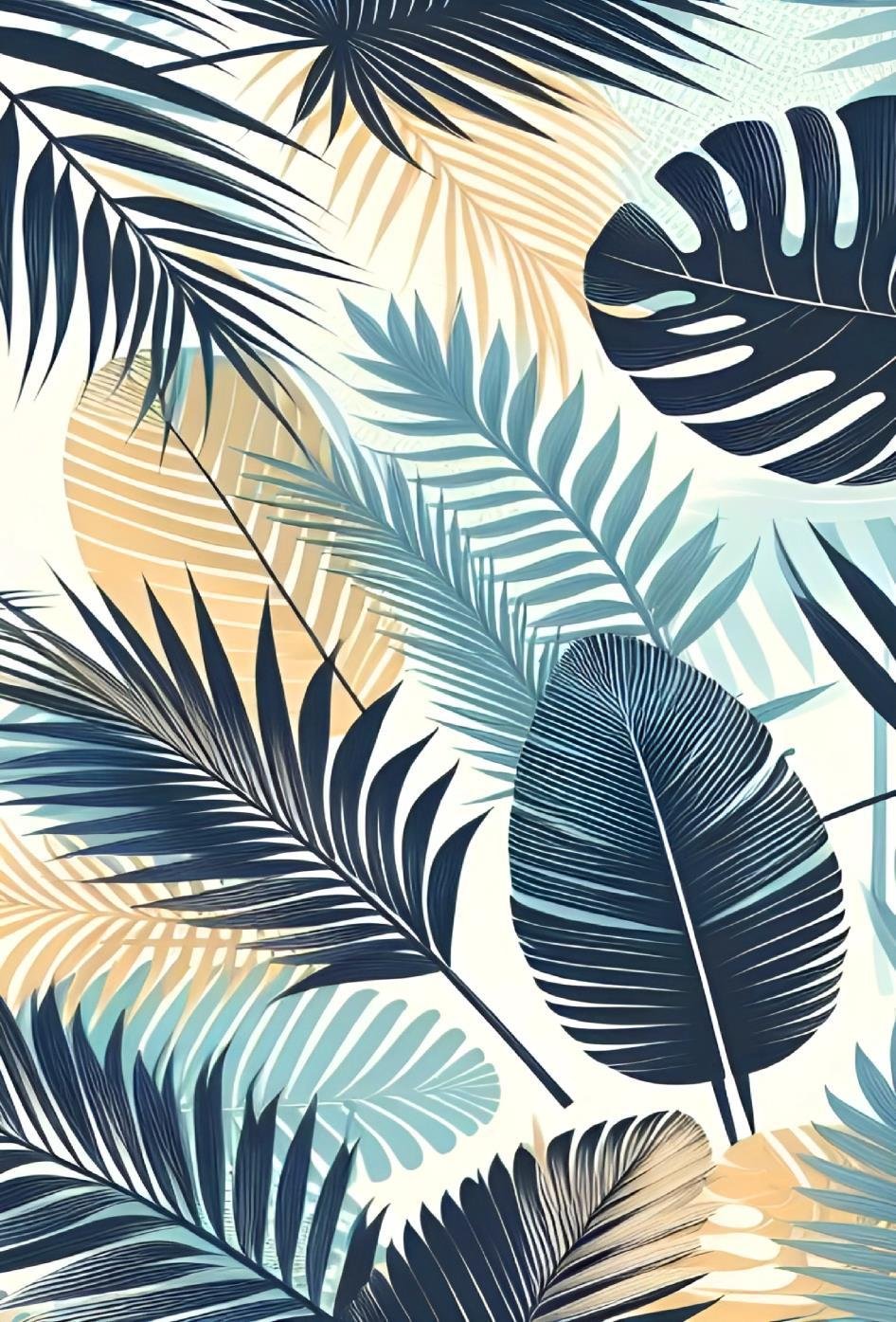 7D carpert design tropical botanical wallpaper image 1
