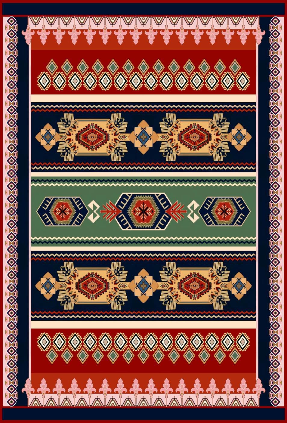 7D carpet colorful ornamental vector design image 1