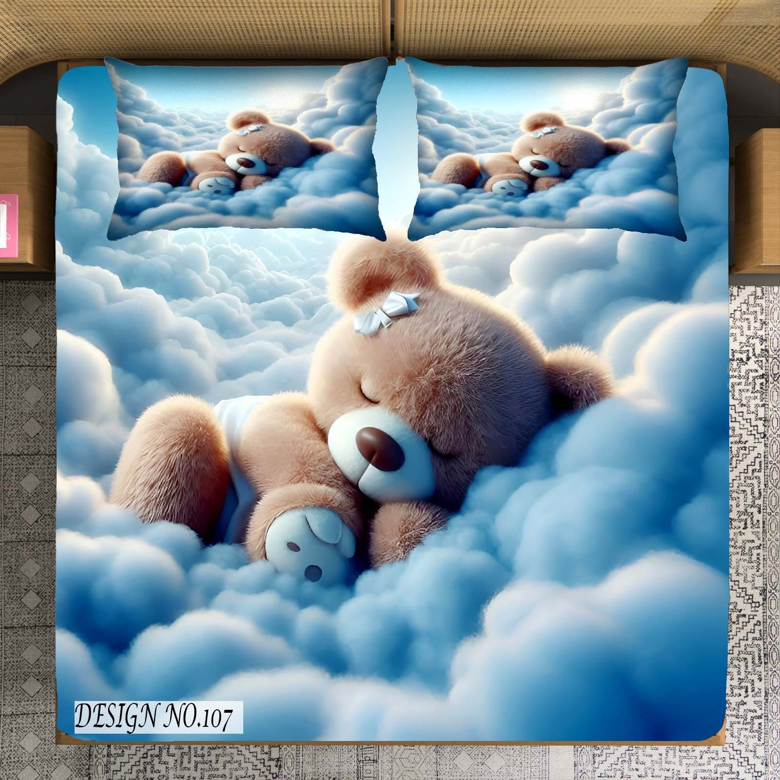 bedsheet design bear image 1