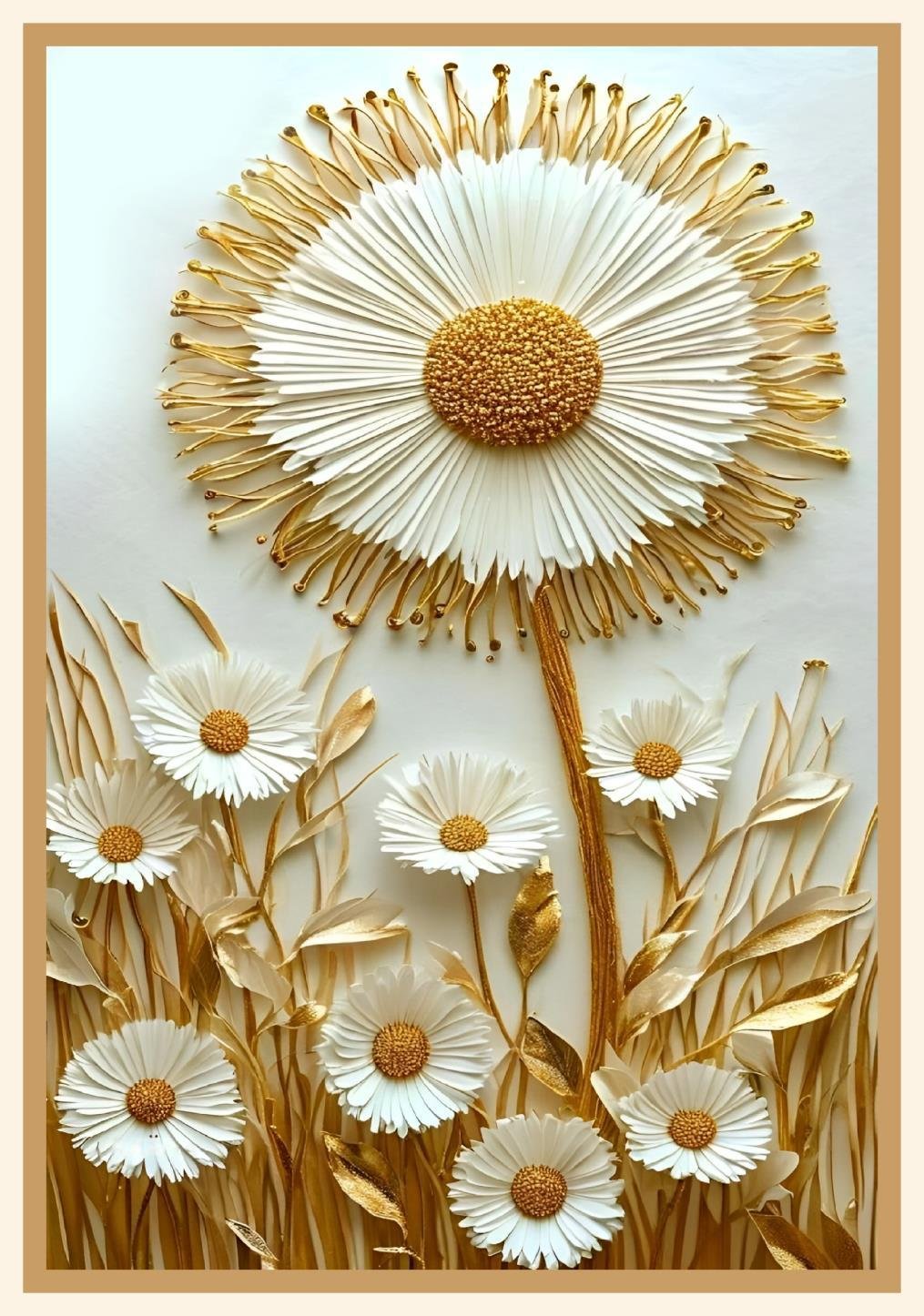 Table cover design daisies image 1