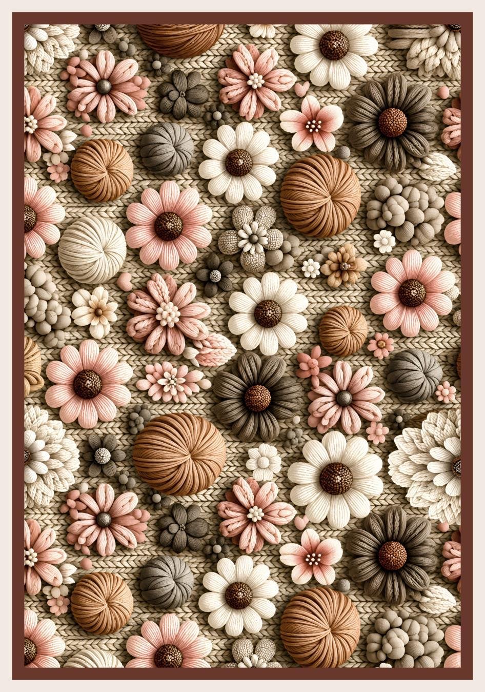 Table cover design multiple flowers image 1