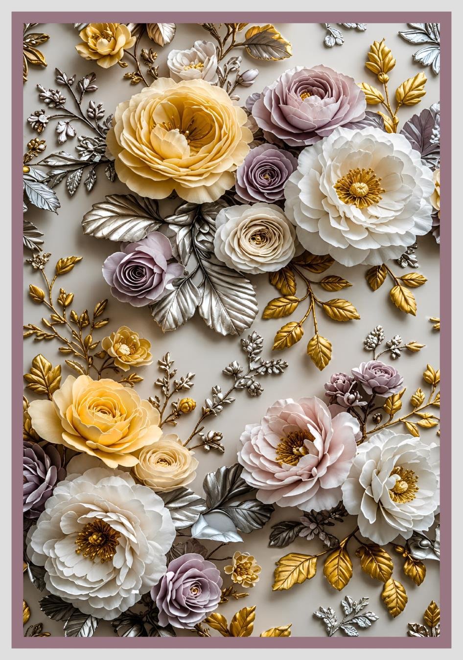 Table cover desing decorative flowers image 1