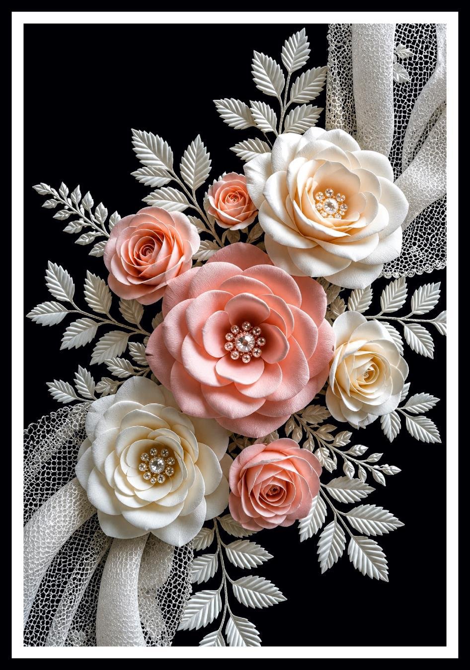 Table cover design  roses image 1