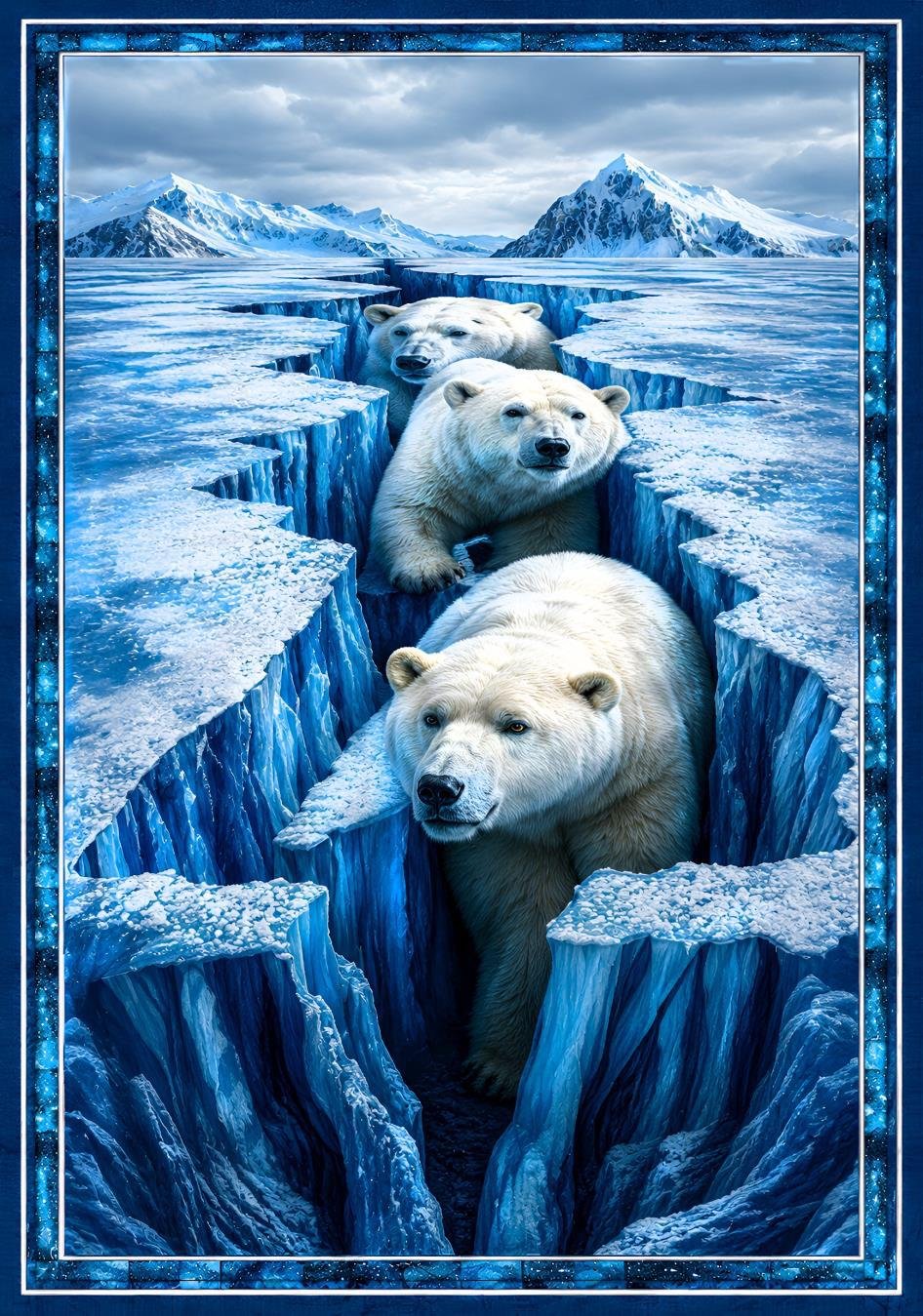 Table cover design snow bears image 1