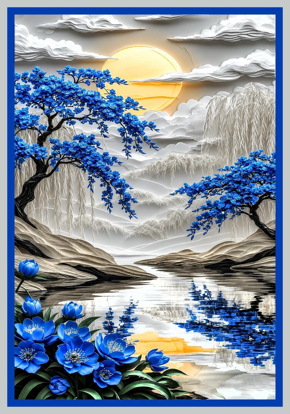 Table cover design river view image 1