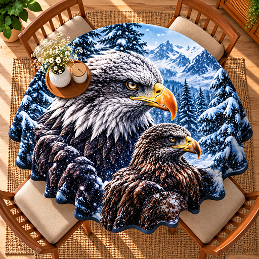 Round Table cover  design eagle image 3