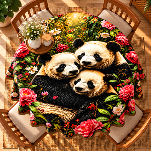Round Table cover design pandas image 3
