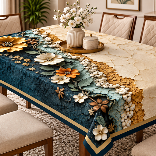 Table cover design 4 magnolia blooms image 2