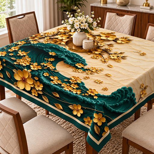 Table cover design the Great Wave off Kanagawa image 2