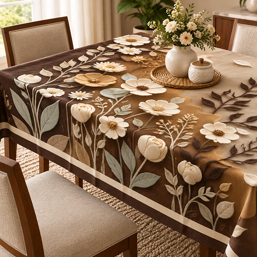 Table cover design 2 Needle Felted Wool Art image 2