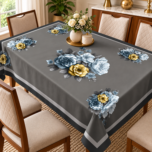 Table cover design golden rose image 2