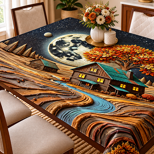 Table cover design village home image 2
