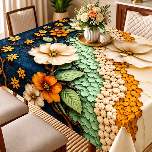 Table cover design -4 flowers image 2