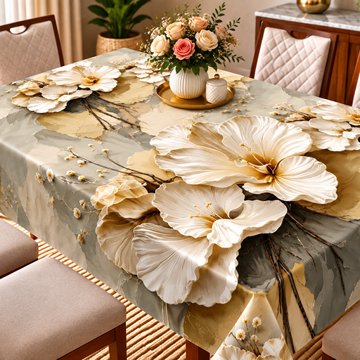 Table cover design hibiscus blossoms image 2