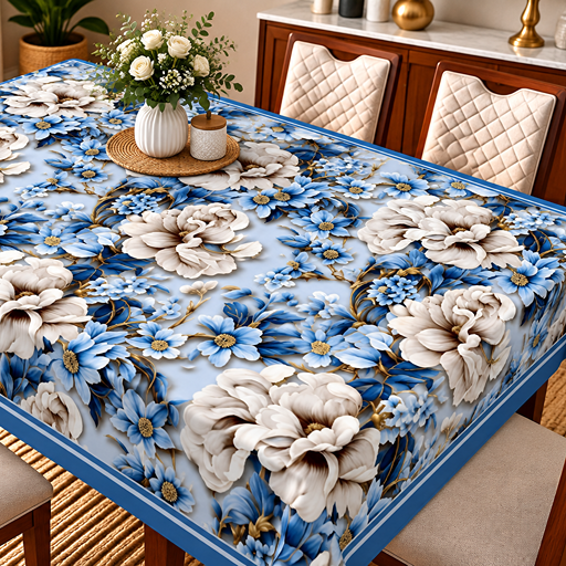 table cover design 3 flowers image 2