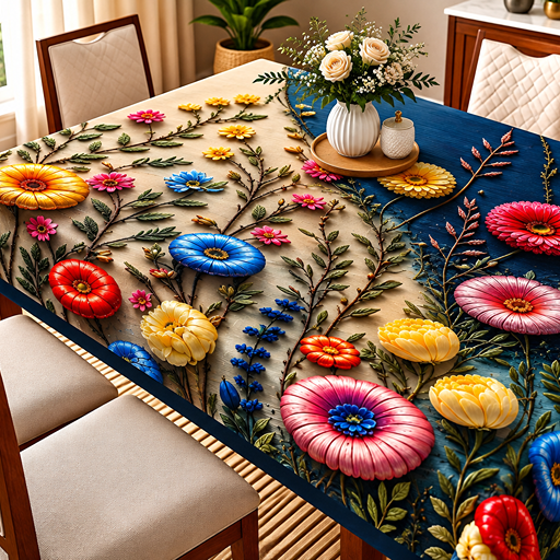 Table cover design-2 flowers image 2