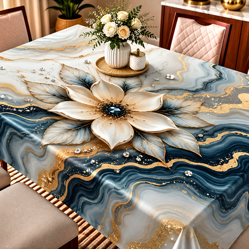 7d Table cover single flower design image 2