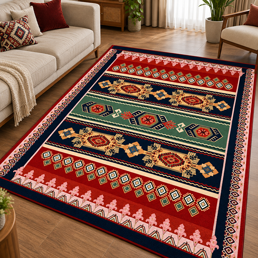 7D carpet colorful ornamental vector design image 2