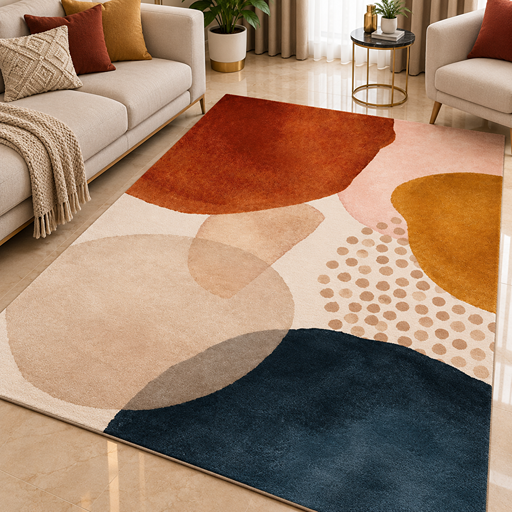 7D carpet - Abstract Organic Earthy Shapes image 2