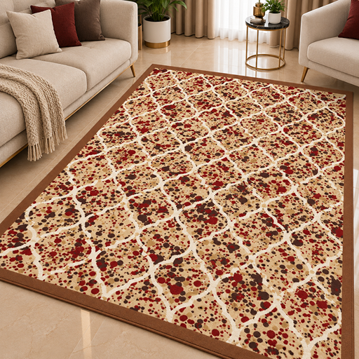 7D carpet - ogee or quatrefoil lattice image 2