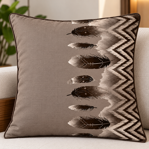 cusion cover design  bohemian-style chevron image 2