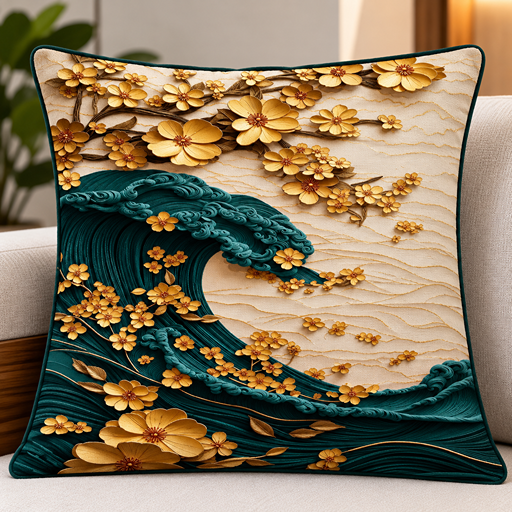 cusion cover design the Great Wave off Kanagawa image 2