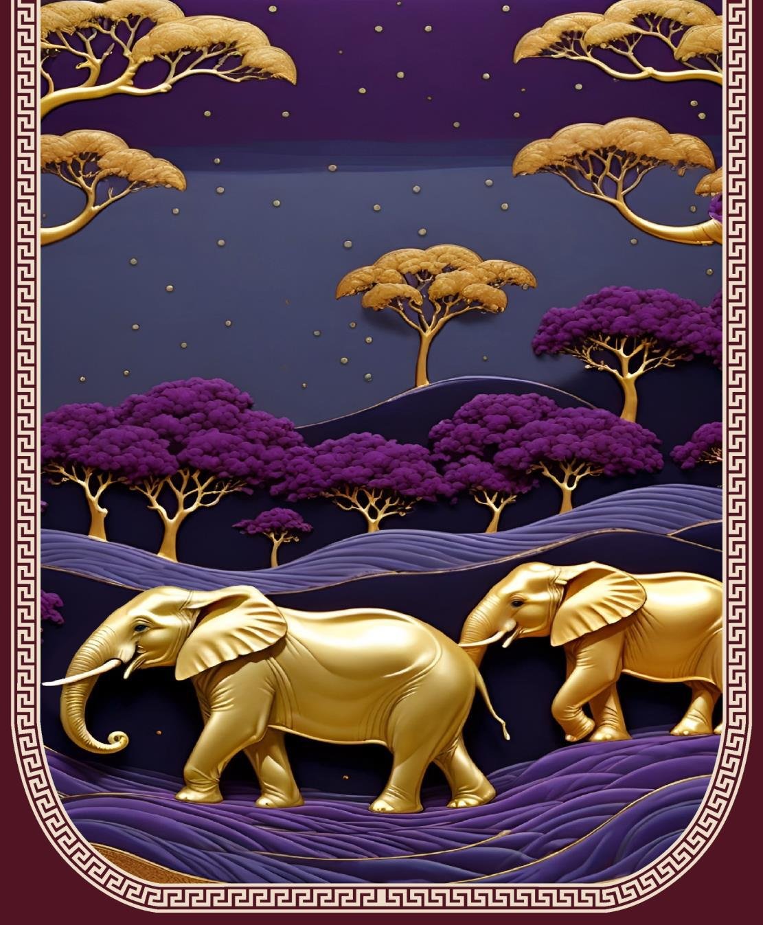 Sofa cover design two elephant image 1