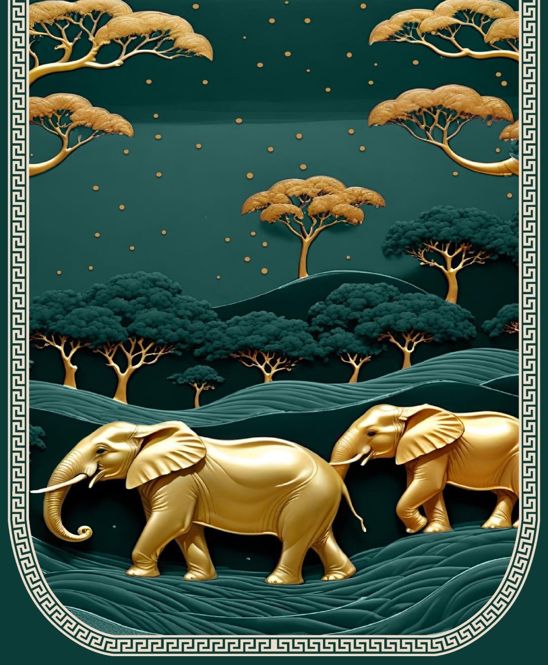 Sofa cover design two elephant image 2