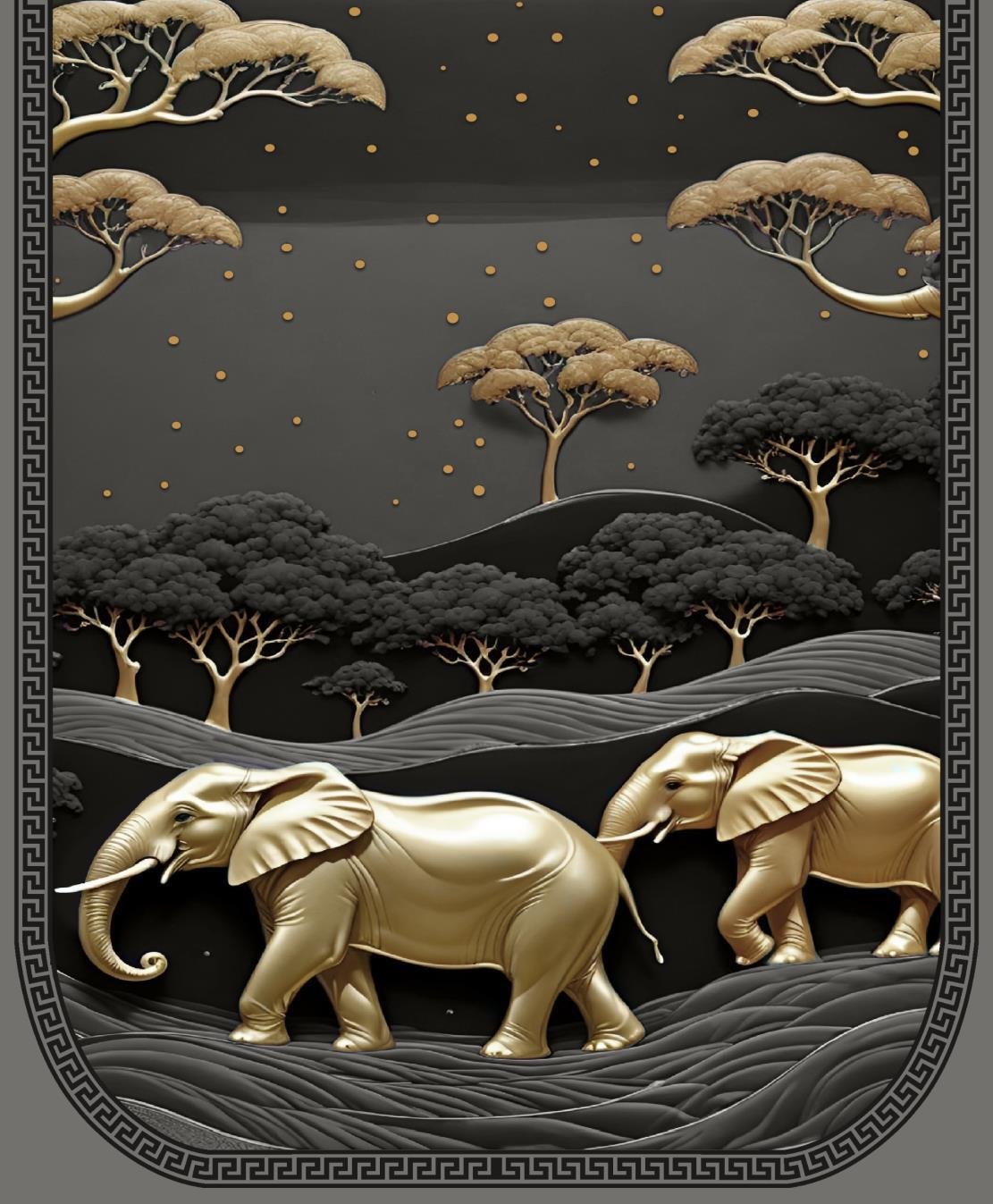 Sofa cover design two elephant image 5