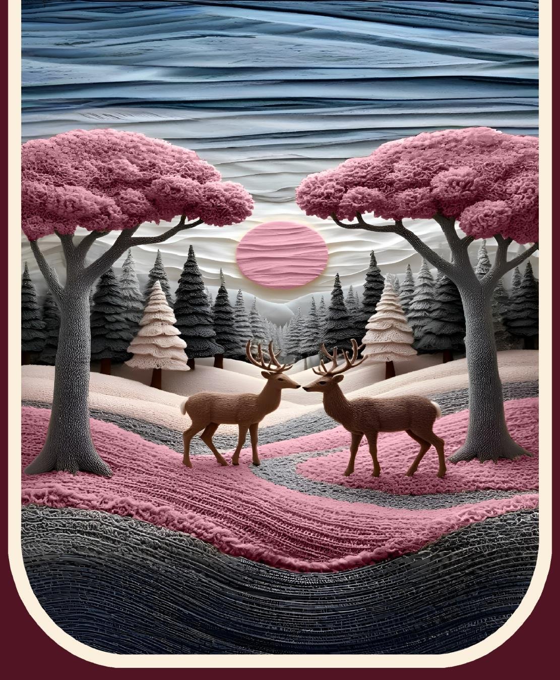 sofa cover design two deer image 1