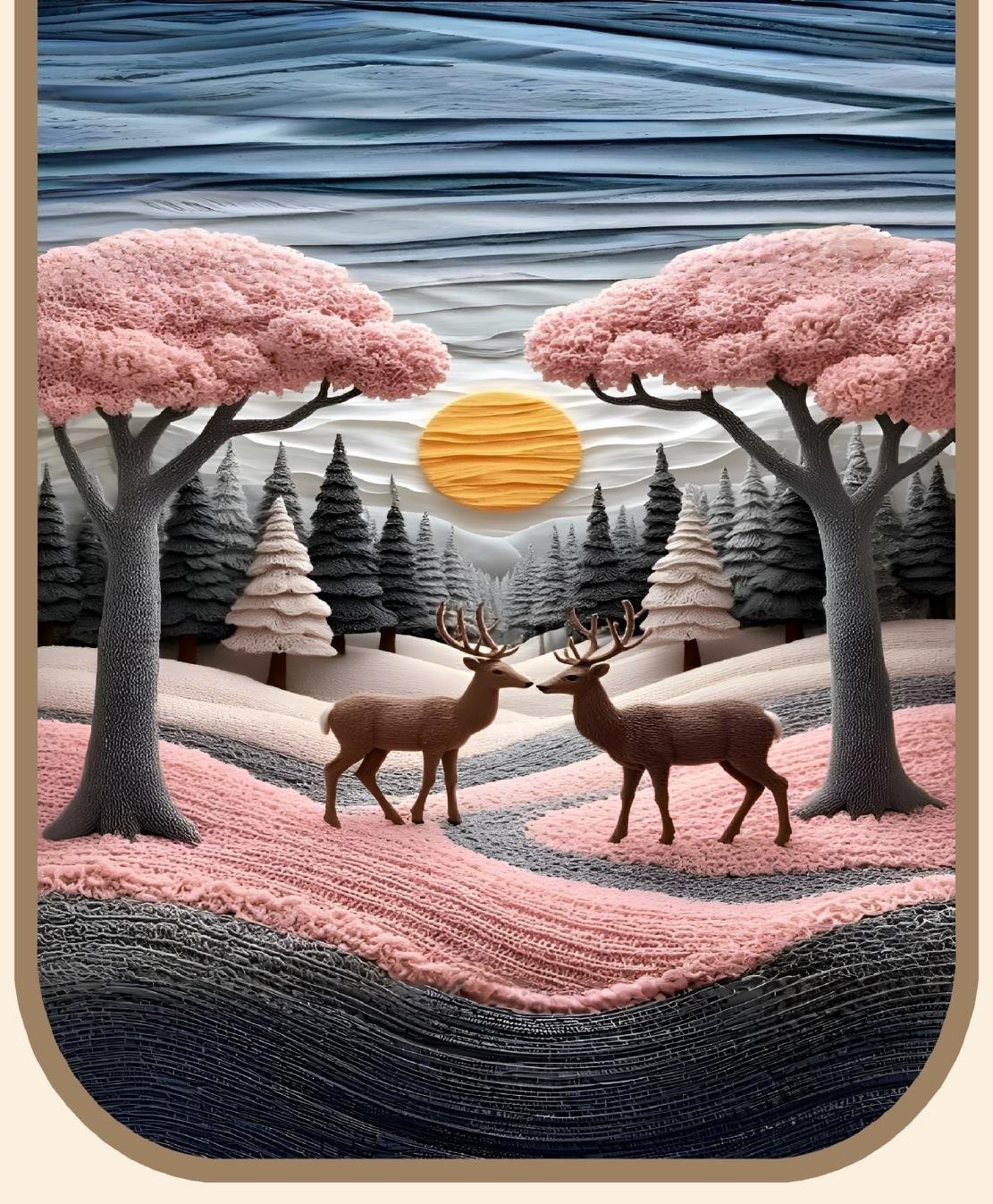 sofa cover design two deer image 2