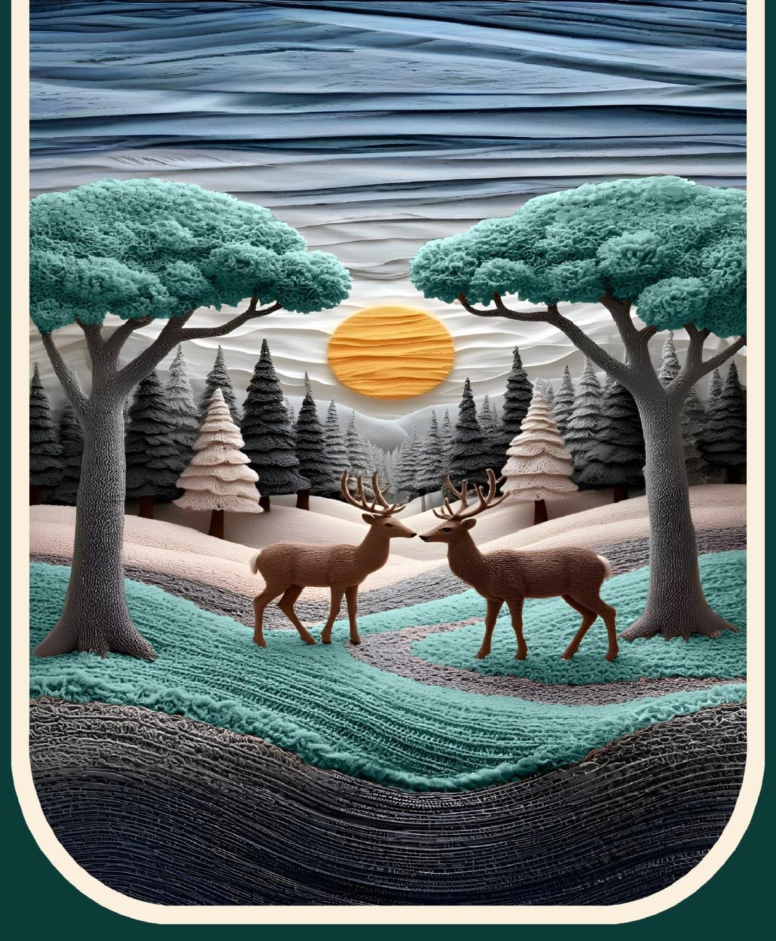 sofa cover design two deer image 4