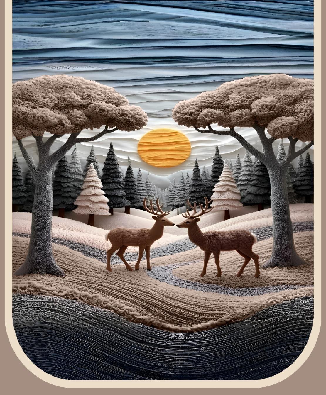 sofa cover design two deer image 7
