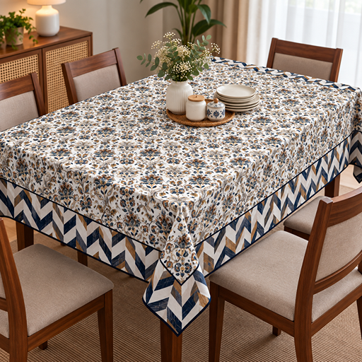 cotton table cover design  hand block-printed image 1