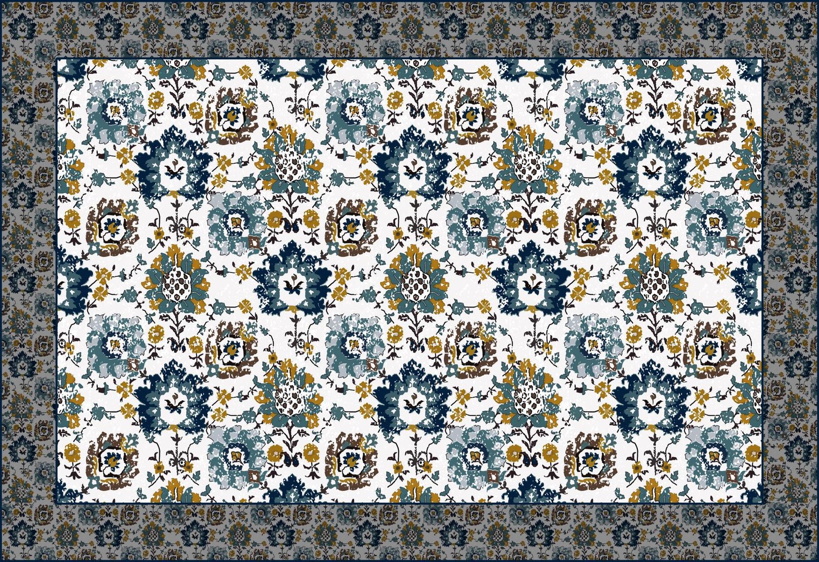 cotton table cover design Bilberry Furnishing image 2